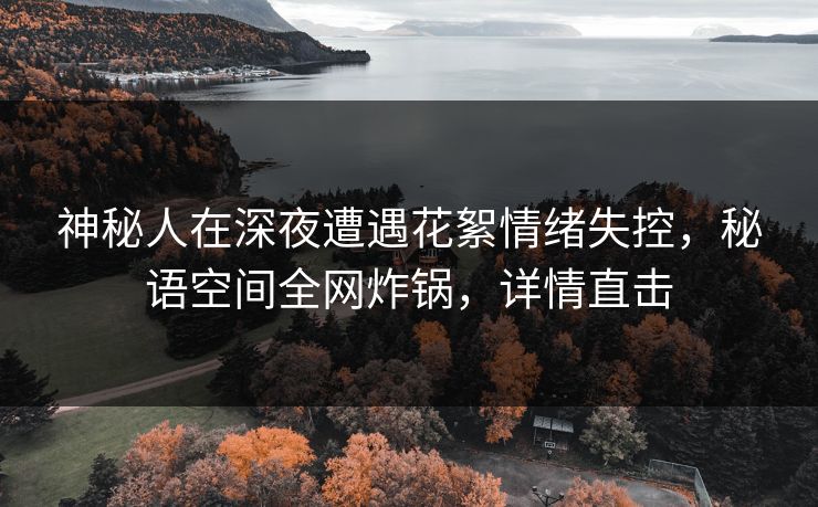 神秘人在深夜遭遇花絮情绪失控,秘语空间全网炸锅,详情直击 神秘人在深夜遭遇花絮情绪失控,秘语空间全网炸锅,详情直击